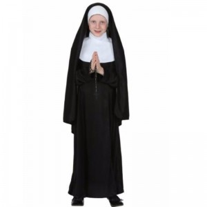 Schwarze Teen Girl Halloween Kostüme Kostüm Kind Nonne Kostüm für Party Girls Kleidung