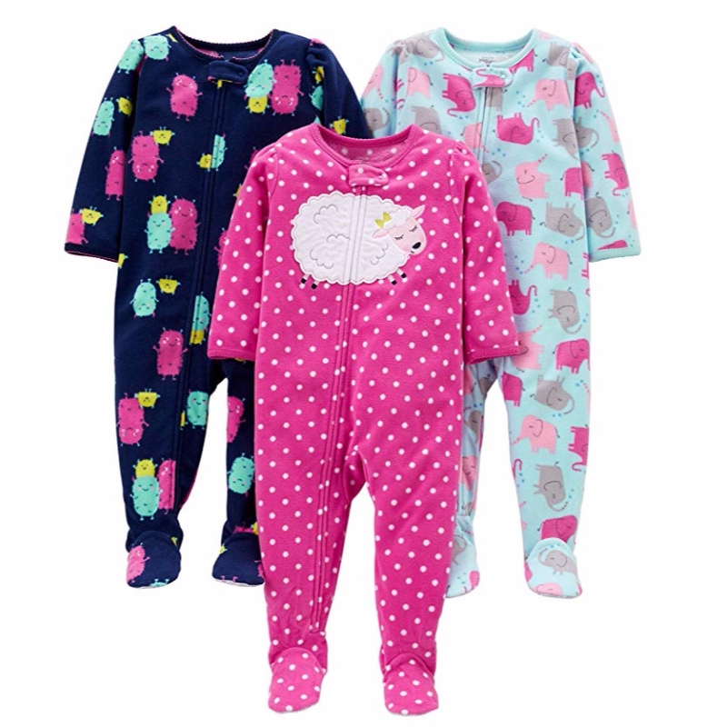 Carters Baby- und Kleinkind-Schlafanzug-Nachtwäsche für Mädchen im 3er-Pack