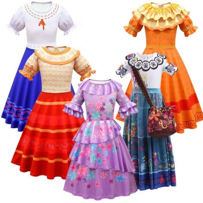 2022 Encanto Magic Full House Cosplay Kostüm Lila Encanto Kostüm Isabella für Frauen DGHC-138