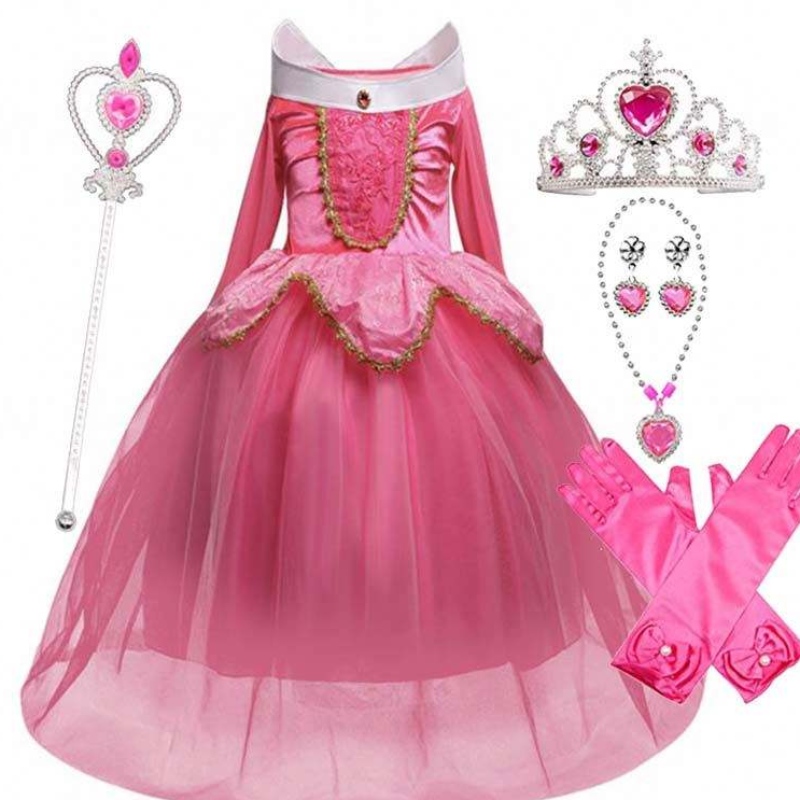 Halloween Kostüm Kinder Dornröschen Prinzessin Party Mädchen Kostüm Kleid 2-10 Jahre Aurora Prinzessin Kleid HCSP-002