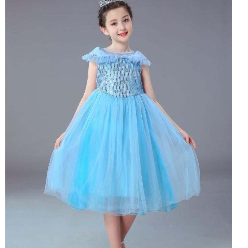 Großhandelneue Kinder Kleidung Elsa Prinzessin Kleid Kinderkostüme Mädchen Kleider