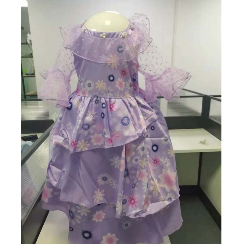2022 Baby Girl Kleid Mirabel Mädchen Prinzessin Kleid Elegante Abendparty Tutu Prom Kleid Encanto Kinder Cosplay Kostüm
