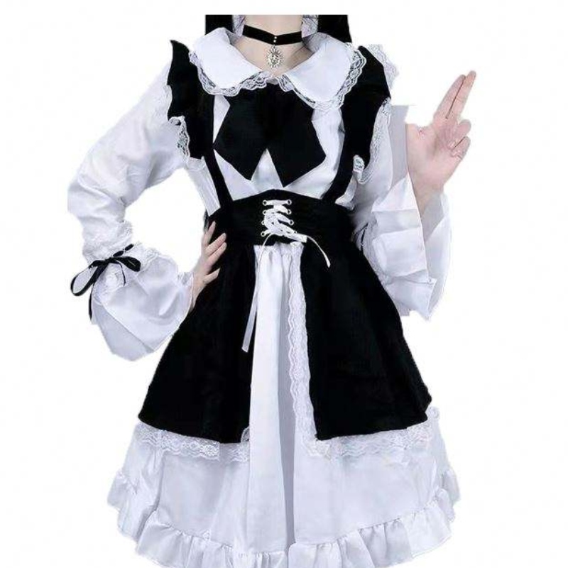 Women Maid Outfit Anime Kleid Schwarz -Weiß -Schürze Kleid Lolita Kleider Männer Café Kostüm Cosplay Kostüm