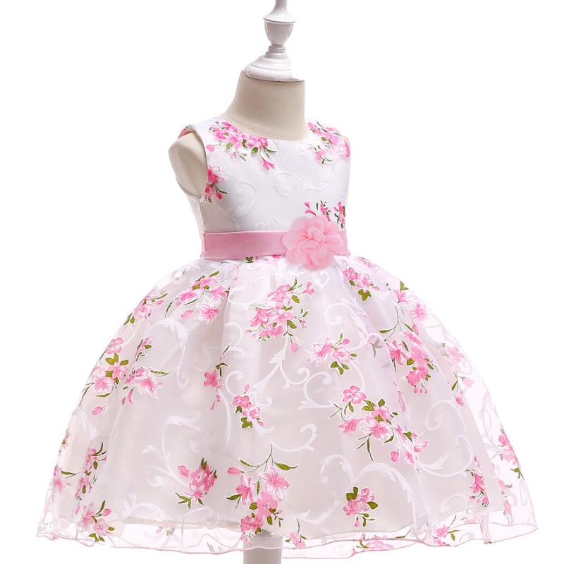 Kleinkind weiße Hochzeit Satin Prinzessin Baby Kleid Bow 1 Jahr Geburtstag Abend Party Neugeborenes Taufkleid für Mädchen Kleidung