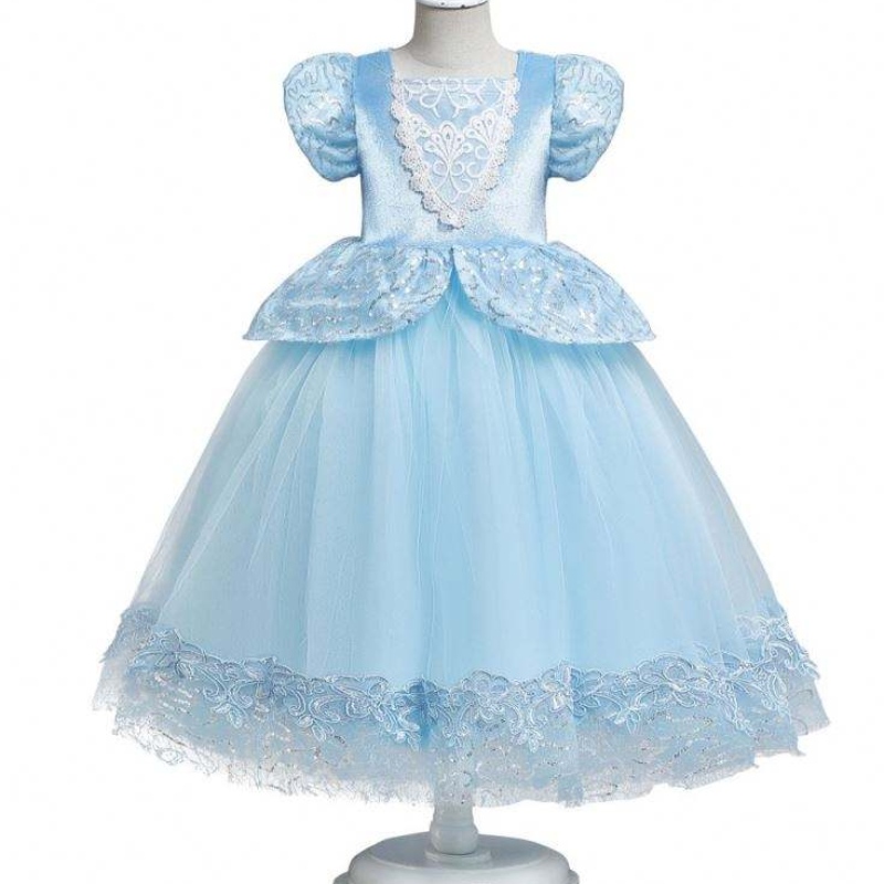 Blue Princess Kleid für Mädchen Halloween Party Cosplay Kostüm Kinder Prinzessin Dress Up