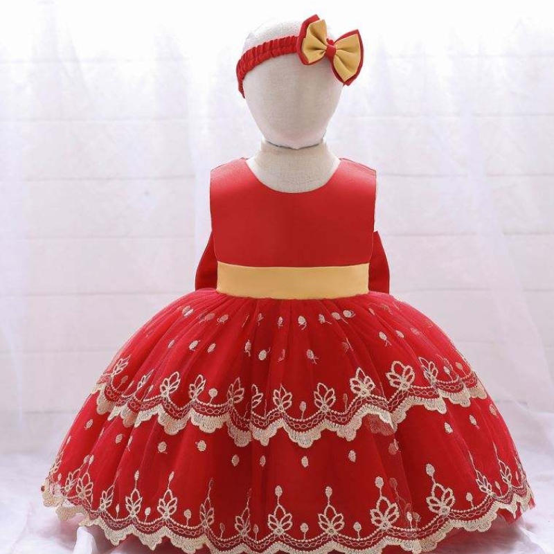 Baige Hot Sale Girl Hochzeitsblume Kinder schöne Bekleidung Party Tutu Girls \\\\ \'Kurzzeitgeburtstag Kleinkindkleider für 2 Jahre alt