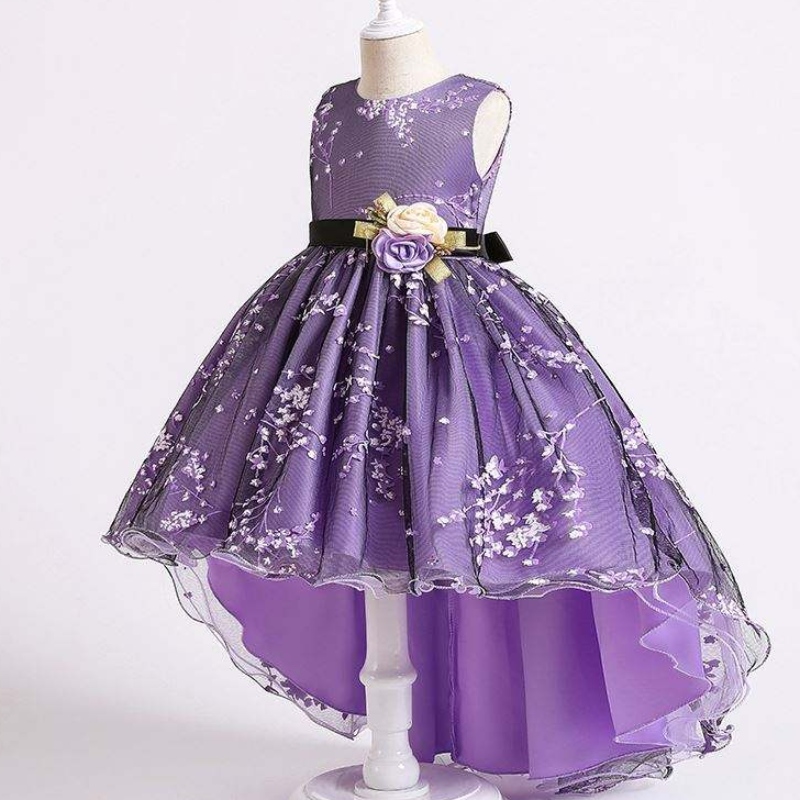Baige Kinder Kleidung Mädchen Bogen Hochzeitskleid im Hintergrund westliche Party tragen formelle Prinzessin Girl \'s Kleid 2153