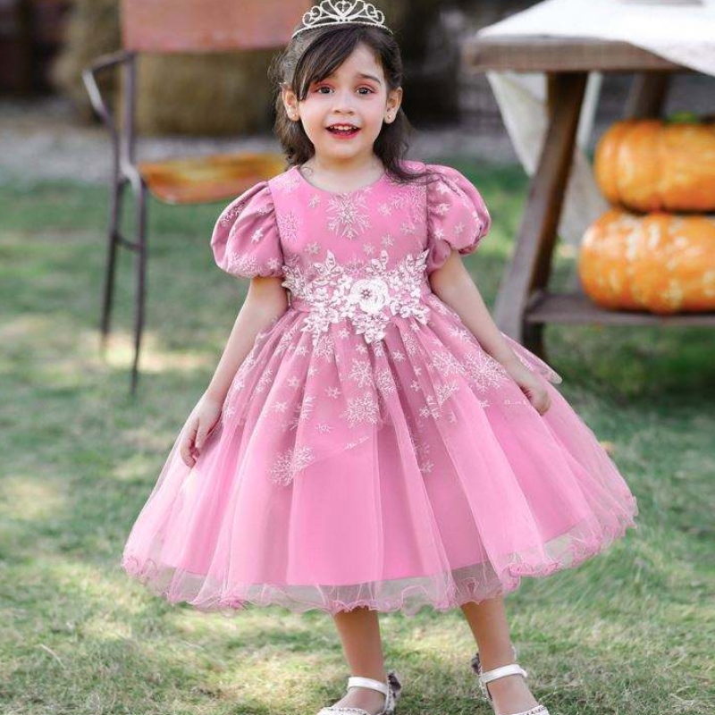 Baige Baby Girl Frocks Design Kurzarm Performance Tanzkleid Kinder \'s Party Wear Gown L2028XZ
