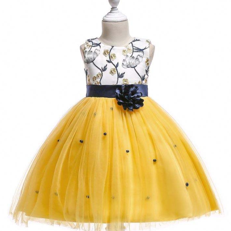 Baby Mädchen Sommer Baumwoll ärmellose Weihnachten Blumenkleider Kinder Prinzessin Party Kleid L5022