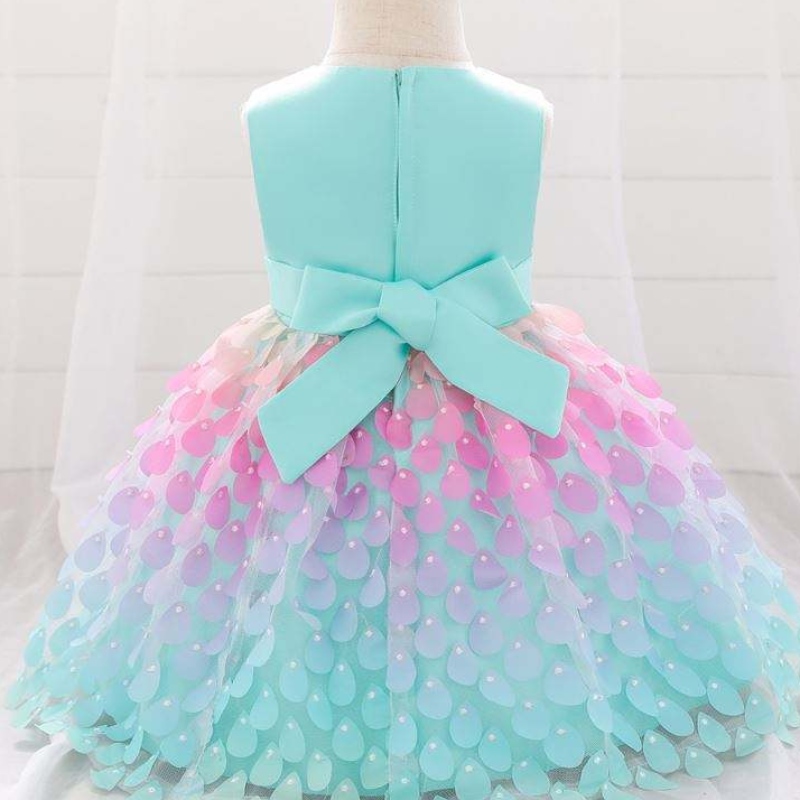 Baige Amazon Top Sale Meerjungfrau Pailletten Babykleid Prinzessin Girls Party Geburtstagskleider ein Stück Mädchen Partykleider