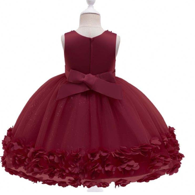 Baige Großhandel Prinzessin Blumenkleid Mädchen Geburtstagsfeier Hochzeit Kostüm ausgefallene Babykleider