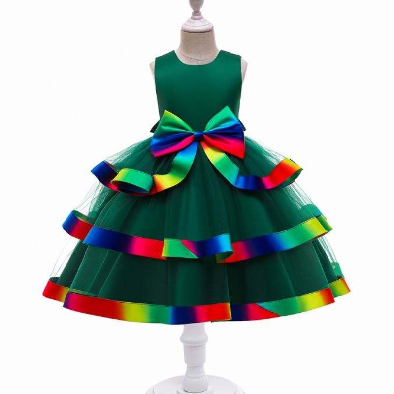 Baige Baby Girls Layered Prinzessin Kleidneue Mode Kids Hochzeitsfeier Tragen Ballkleid Ballkleid