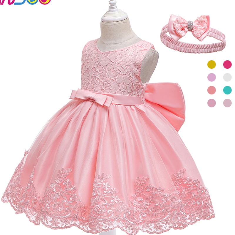 Ansoo New Design Girl \'s Princess Kleid Bow Spitze Baby Ärmel und für Hochzeitsfeier