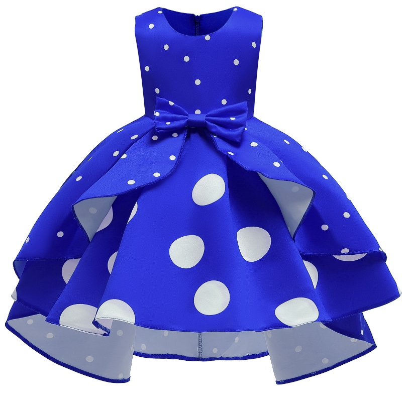 Mädchen Party Kleid Kleid geknöpft Dot Prinzessin Kleid Kinder \'s Amazon Kleiderrock