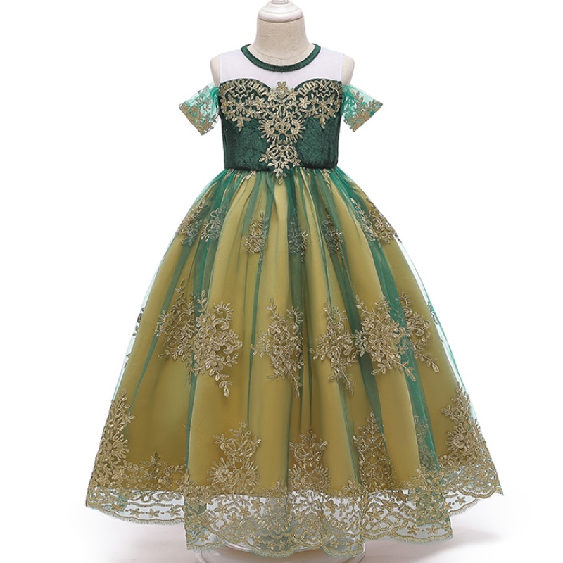 Prinzessin Tanzparty Grün Kleid Anna \'s Sommer Hochzeit süßes Kleid für Mädchen