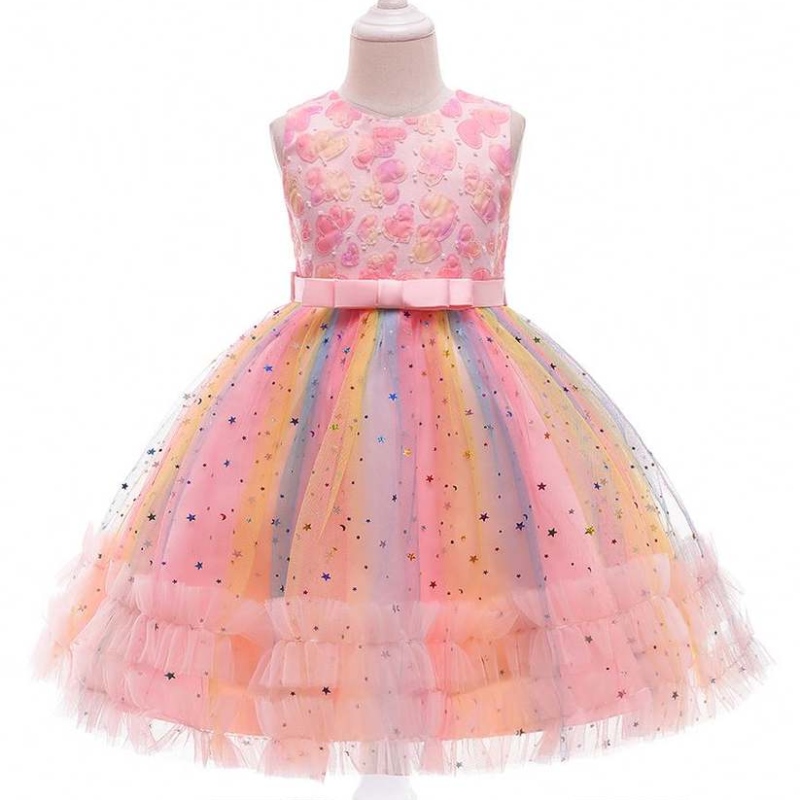 Baige Neuankömmlinge Pailletten Cake Kids Party Kleider 3-10 Jahre Baby Partykleider Mädchen \\\\ \'Kleider