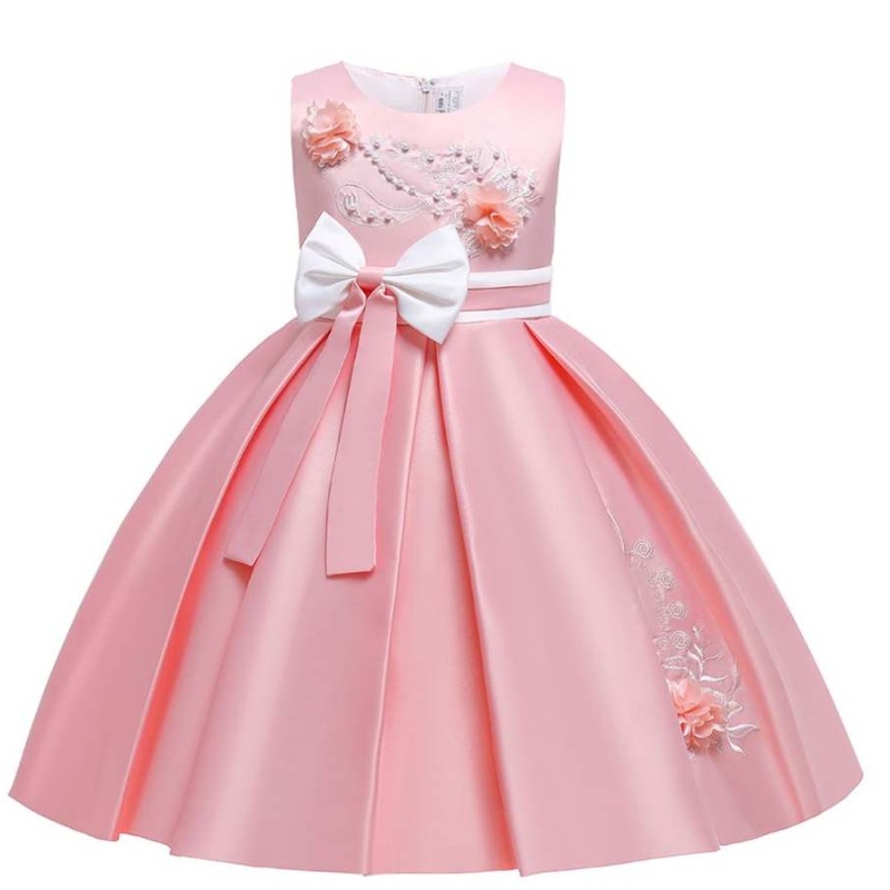 Baige Kinder Mädchen Kleid Baumwollbraut Hochzeitskleider Geburtstagskleider für Mädchen
