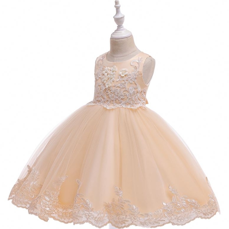 Baige Girl Prinzessin Luxuskleider ärmellose Partykleid Kinder Abend Ballkleid Geburtstagsfeier L5097