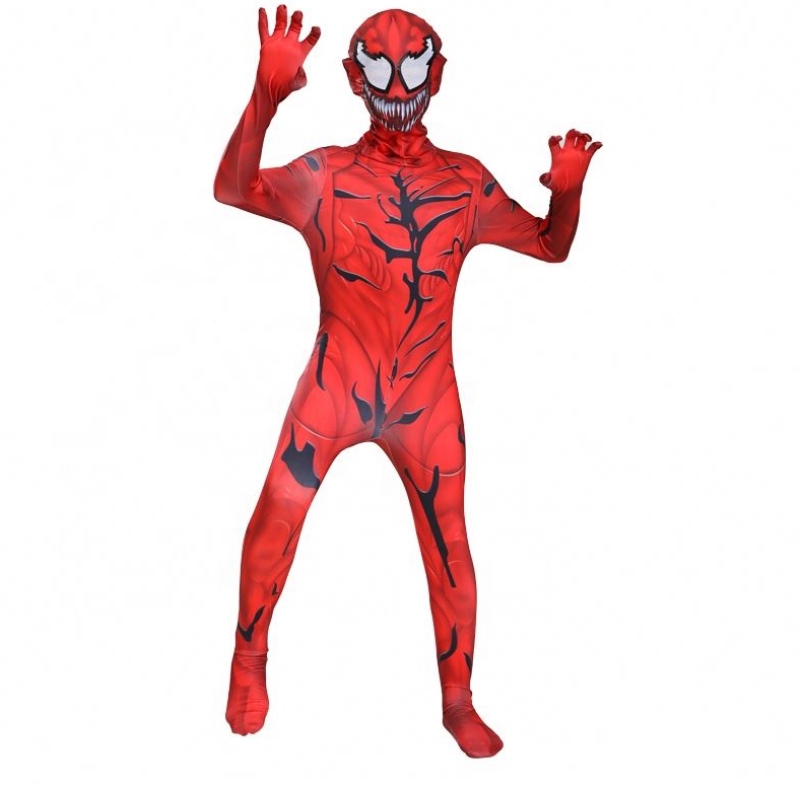 Red Marvel Movie Special Bodysuit Erwachsene Kinder Jungen Superhelden -Onesie enge Halloween Scorpion Venom Spiderman Cosplay Kostüm