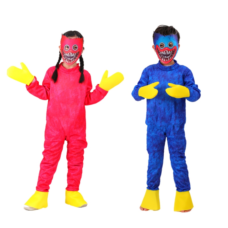 3 Stücke Spielcharakter Poppy Playtime Bodysuit Halloween Poppy Cosplay Mask Children \'s Anime Cosplay Kostüm