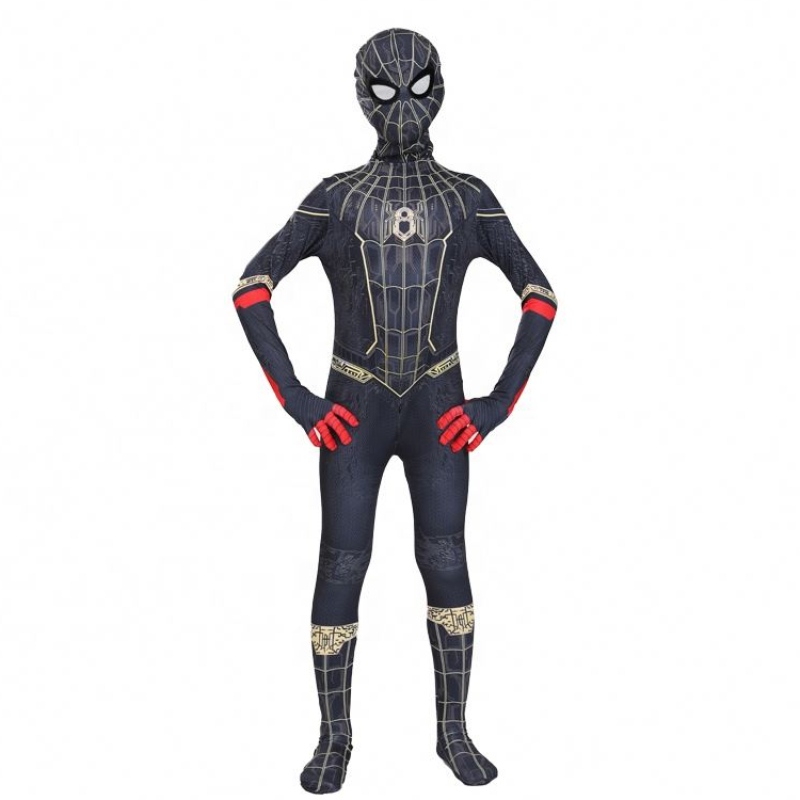Ausgefallener Jumpsuit Erwachsener und Kinder Halloween Cosplay Bodysuit Red Black Spandex 3D Printed Clothing Spider Man Spiderman Kostüm