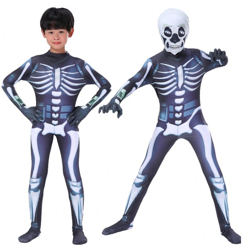 Hersteller Großhandel Kinder Halloween Kostüm Skelett Bodysuit Cosplay Kostüme Party Cosplay