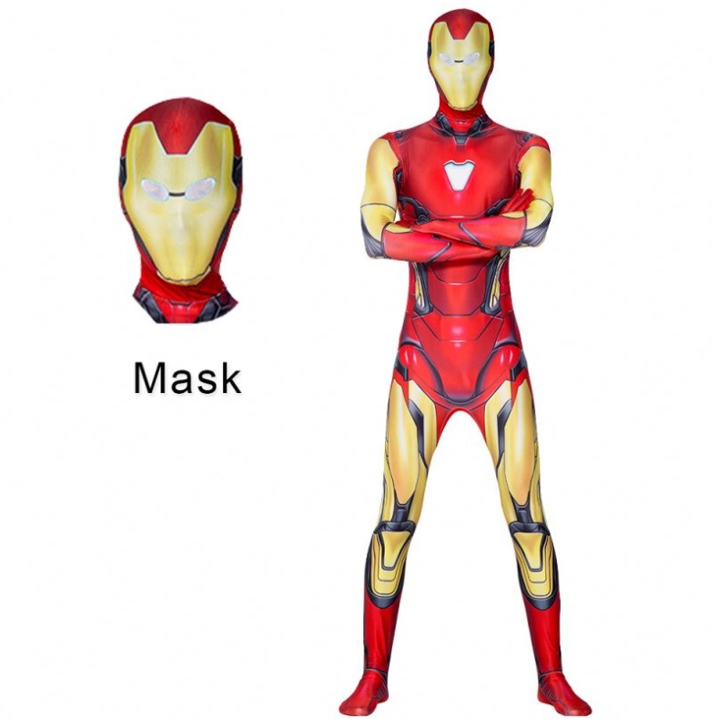 Halloween Ironman Kostüm mit erwachsenen Kindern Endgame Superhelden Kinder Jumpsuit Kostüm für Erwachsene Kinder Karneval Party