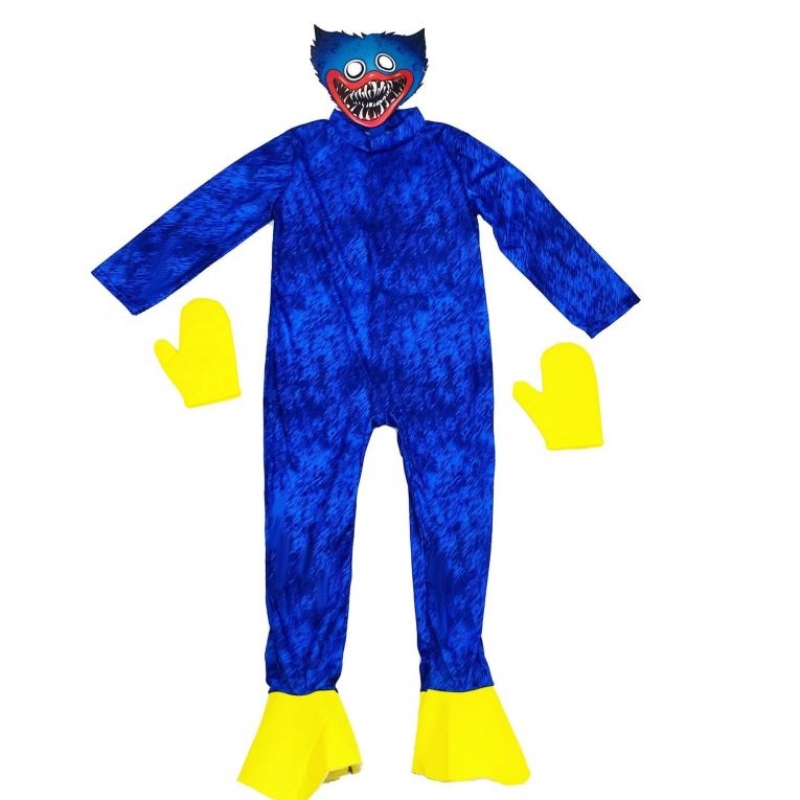 Halloween Poppy Playtime Halloween Cosplay Kostüme Pop Cosplay Blue Mund Monster Kostüm für KidsCarnival Monster Jumpsuit