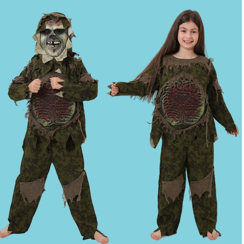 Kid \'s Halloween Zombie Kostüm Cosplay Boy Monster Kostüm Horrormaske Zombie Kleidung